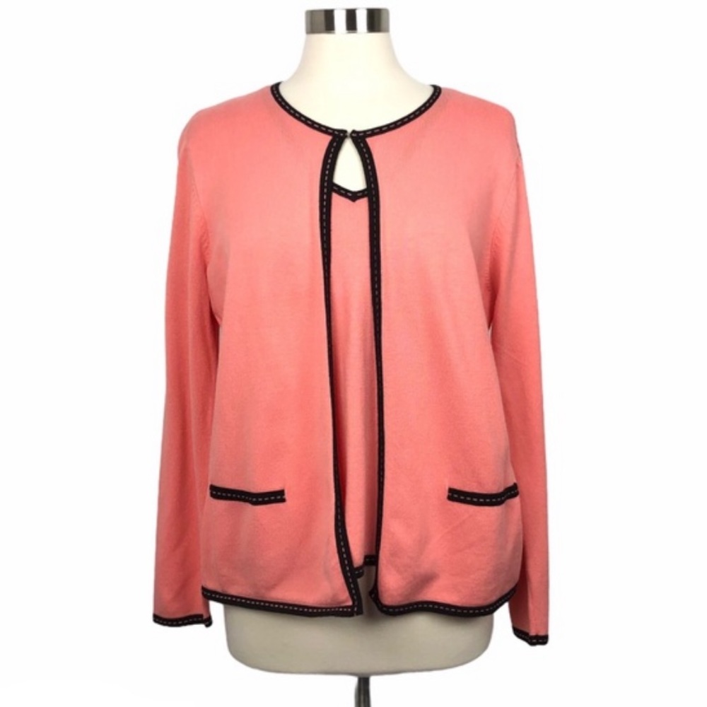 Requirements Light Coral and Black Sweater